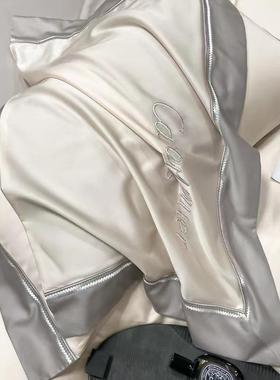 A类母婴级180支纯棉床上四件套100全棉轻奢高级感床单被套罩床品4