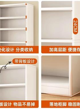 简易书架落地置物架自由组合展示小书柜家用墙边转角收纳储物窄柜