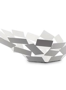 现代艺术几镂空果客厅家用茶几装创意摆件何不锈HAH饰钢果盘篮送