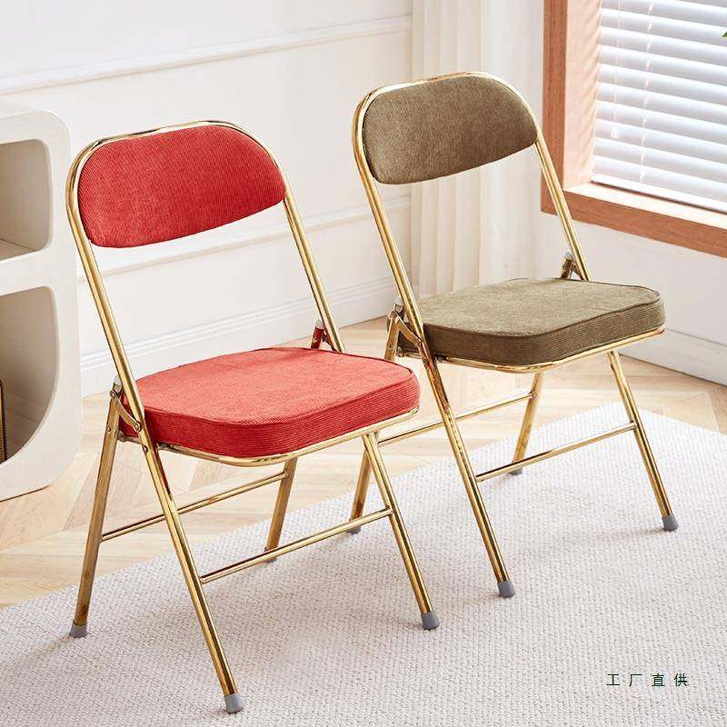 复古折叠椅子灯芯绒家用网红拍照椅靠背餐椅烧烤大排档火锅店凳子,淘宝优惠券,粉丝福利购,淘宝优惠卷