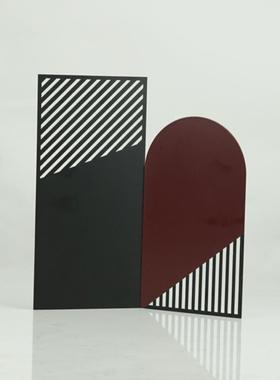 现代简金属屏风摆约家件厅电视柜样板046房书客房酒店居软装饰品