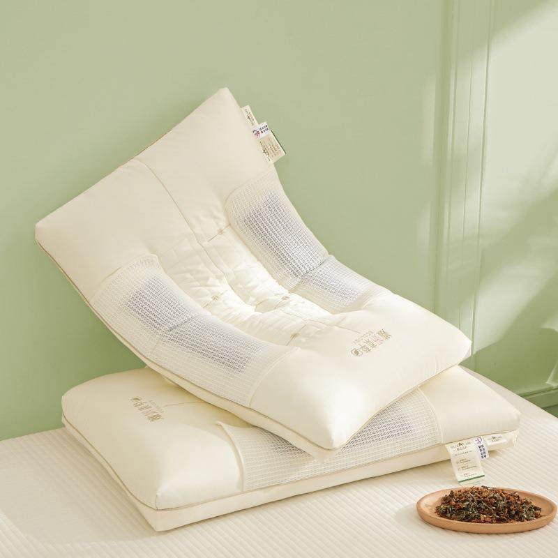 2025新款莱赛尔草本嫩研护颈枕荞麦花草枕家用不塌陷舒适护颈枕,淘宝优惠券,粉丝福利购,淘宝优惠卷
