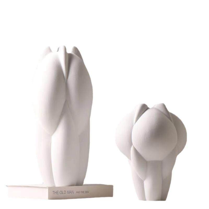 极简装饰品磨砂质感陶瓷花瓶样板房摆件客厅插花花器北欧异形饰品,淘宝优惠券,粉丝福利购,淘宝优惠卷