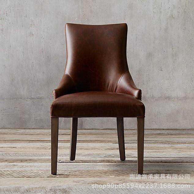 美式复古实木餐椅家用餐桌凳子靠背扶手椅软包现代简约书椅高端,淘宝优惠券,粉丝福利购,淘宝优惠卷