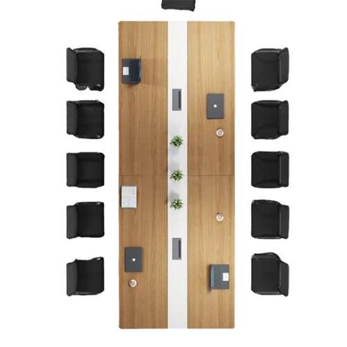 会议桌长桌椅现代简约会议室长条桌办公桌开会培训桌办公家具组合 - 图3