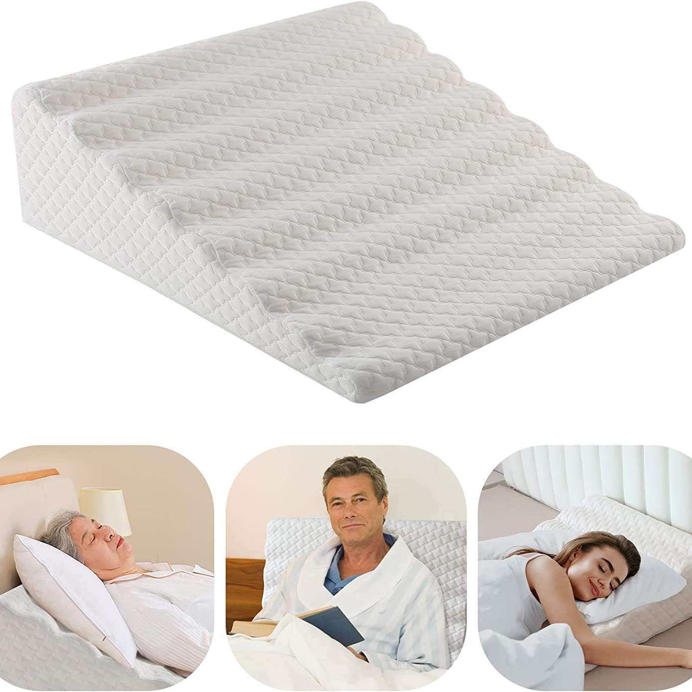 高密度海绵倾斜可拆洗泡沫楔形枕A21用于睡眠反酸起伏波形床枕,淘宝优惠券,粉丝福利购,淘宝优惠卷