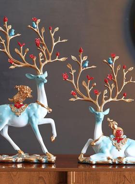 居庆情侣鹿摆件家装饰品结婚新礼婚物送闺蜜XOY乔迁新居礼品送朋