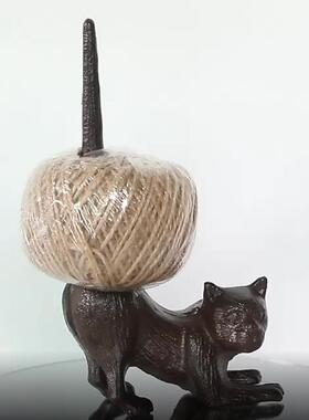 美式乡麻绳架猫咪复鸟缝纫机装饰酒吧摆AJO件古村杂小货