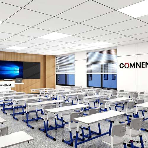 中小学生校双人桌校331外补习写字书桌用教课培辅导机构桌椅套课 - 图1