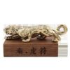 Brass tiger charm paperweight ornaments brush holder pen rest ruler home accessories crafts antique hand piece tiger