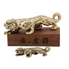Brass tiger charm paperweight ornaments brush holder pen rest ruler home accessories crafts antique hand piece tiger