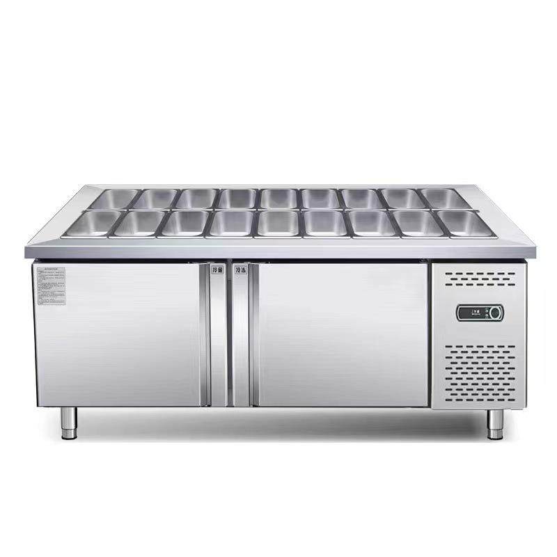 开槽沙拉台保鲜展示柜商用小菜冰箱水果捞操作台冷藏冷冻冰柜台式,淘宝优惠券,粉丝福利购,淘宝优惠卷