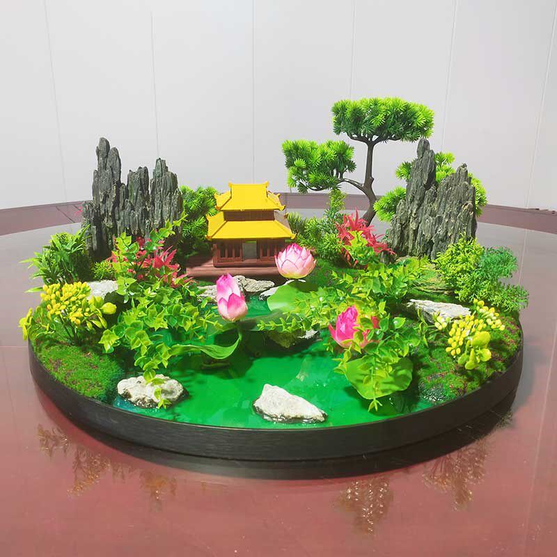 酒店餐厅电动餐桌中间摆花大圆桌转盘装饰品饭店摆台造景包厢摆设,淘宝优惠券,粉丝福利购,淘宝优惠卷