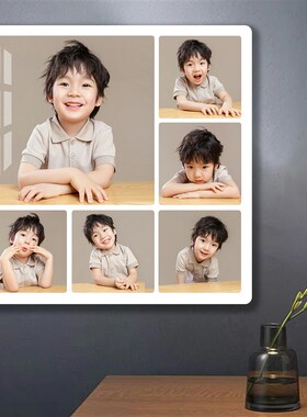 韩式九宫格相框挂墙结婚照放大定制水晶宝宝照全家福儿童照片制作