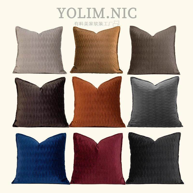 现代简约面褶大抱沙发靠垫样板房靠枕腰枕枕酒店绒民压宿KNB软装,淘宝优惠券,粉丝福利购,淘宝优惠卷
