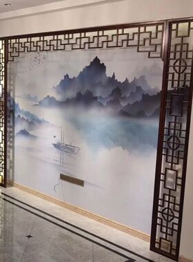 东阳木雕现代中式实木挂落 仿古门头门楣雕花装饰客厅花格镂空
