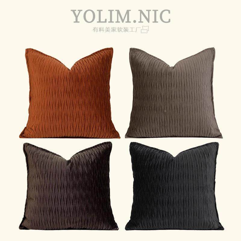 现代简约面褶大抱沙发靠垫样板房靠枕腰枕枕酒店绒民压宿KNB软装,淘宝优惠券,粉丝福利购,淘宝优惠卷
