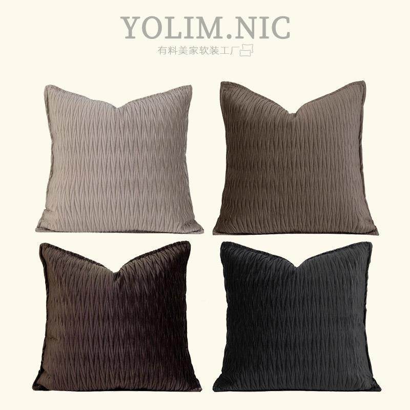 现代简约面褶大抱沙发靠垫样板房靠枕腰枕枕酒店绒民压宿KNB软装,淘宝优惠券,粉丝福利购,淘宝优惠卷