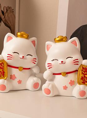 创意新式树脂件招财中猫书挡情侣纪礼物礼品MM9122-6卧室书房家摆