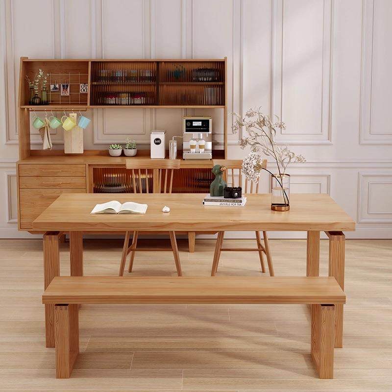 北欧莫比恩实木餐桌长方形家用小户型松木白蜡木餐桌椅组合大板桌,淘宝优惠券,粉丝福利购,淘宝优惠卷