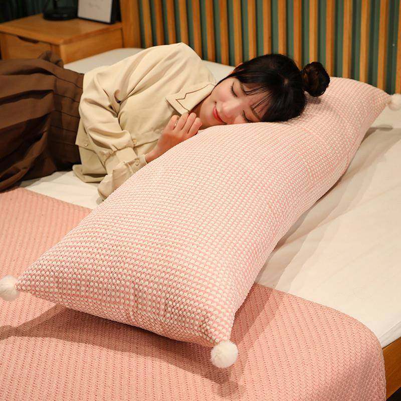 格子双人抱枕简约长枕长条睡觉侧睡夹腿形孕妇抱枕RAT头方床上睡,淘宝优惠券,粉丝福利购,淘宝优惠卷