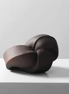 现代简板约手饰摆件样HGE间酒店书品房工电视柜玄关桌面方管扭转