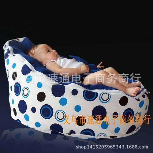 新款舒适安全宝宝懒人沙发个性化粒子婴儿喂养床豆袋 - 图2