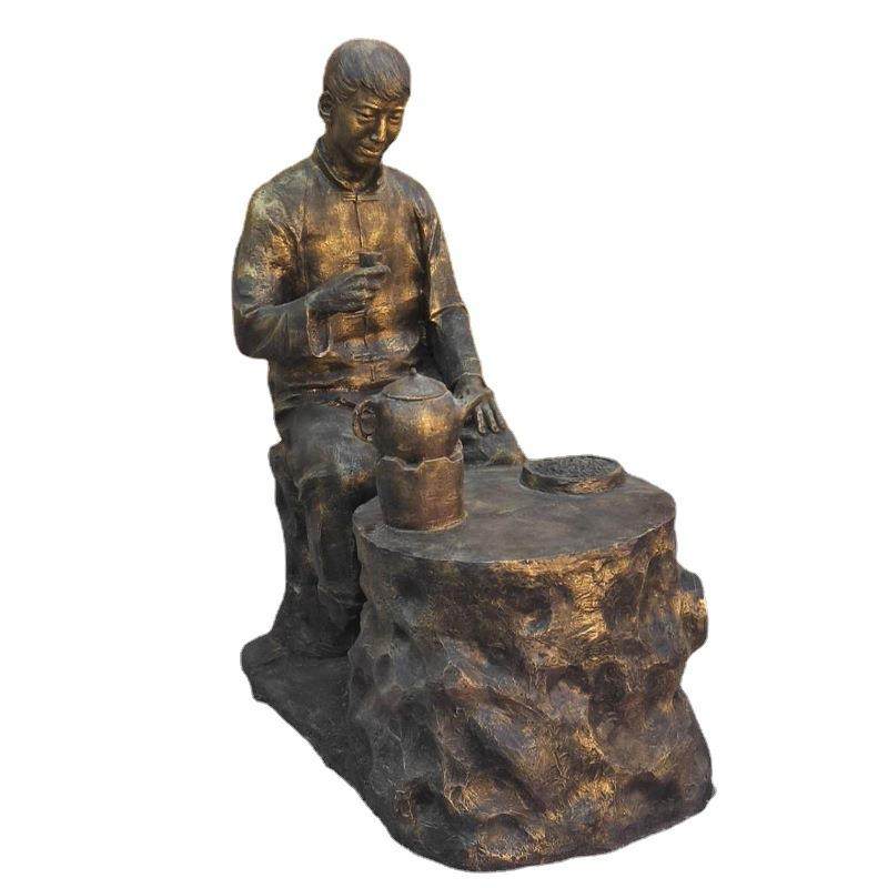 制茶雕塑茶圣陆羽大型玻璃钢雕塑采茶喝茶茶馆文化仿铜人物摆件,淘宝优惠券,粉丝福利购,淘宝优惠卷