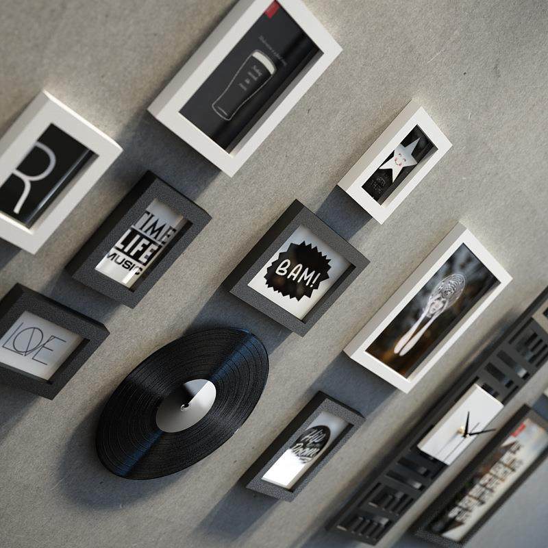 高分_472照子片墙复古混搭3472组合相框简3约装饰画真钟表_能换相,淘宝优惠券,粉丝福利购,淘宝优惠卷