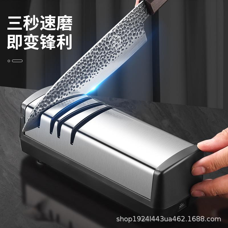 用电动磨刀器能小型磨刀石工具家厨房菜刀全OAV自动多磨刀功机磨 - 图0