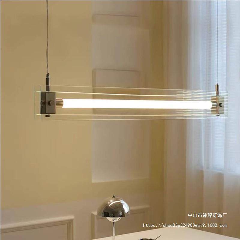 极简餐厅吊灯设计师艺术一字长条前台工作室玻璃岛台马扎茶室吊灯,淘宝优惠券,粉丝福利购,淘宝优惠卷