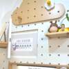 Spot cloud storage rack black hole hole board closed hole hole board hanging hanger wood flower display storage wall against the wall