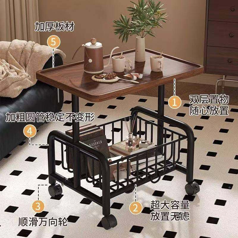 茶几客沙发创意小推车架SMT收纳移动带轮桌家厅茶用卧室置物小桌,淘宝优惠券,粉丝福利购,淘宝优惠卷