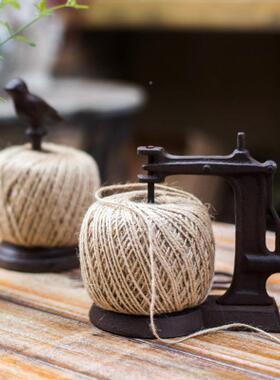 铸10068908铁花麻小绳架猫咪缝纫机装饰摆件复古杂货园鸟庭院阳台