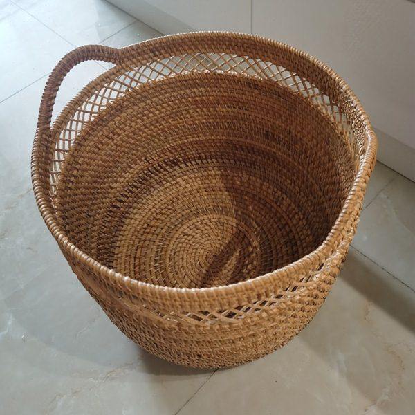 越南藤编脏衣篮收纳筐浴室编织脏衣篓放衣物客厅收纳桶家用大号,淘宝优惠券,粉丝福利购,淘宝优惠卷