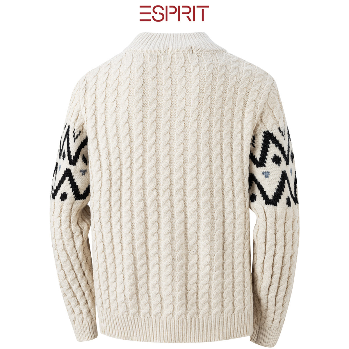 ESPRIT/埃斯普利特费尔岛毛衣男立领纽扣针织衫保暖高级休闲毛衣,淘宝优惠券,粉丝福利购,淘宝优惠卷