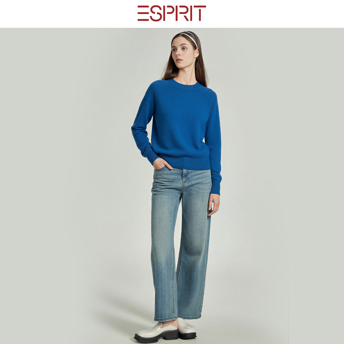 ESPRIT/埃斯普利特纯色半高领羊绒衫女长袖修身显瘦打底衫毛衣,淘宝优惠券,粉丝福利购,淘宝优惠卷