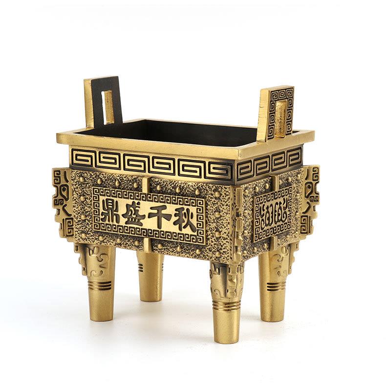 厂家铜鼎摆件财宝鼎鼎盛千富秋938家居工艺品铜器摆件 - 图2