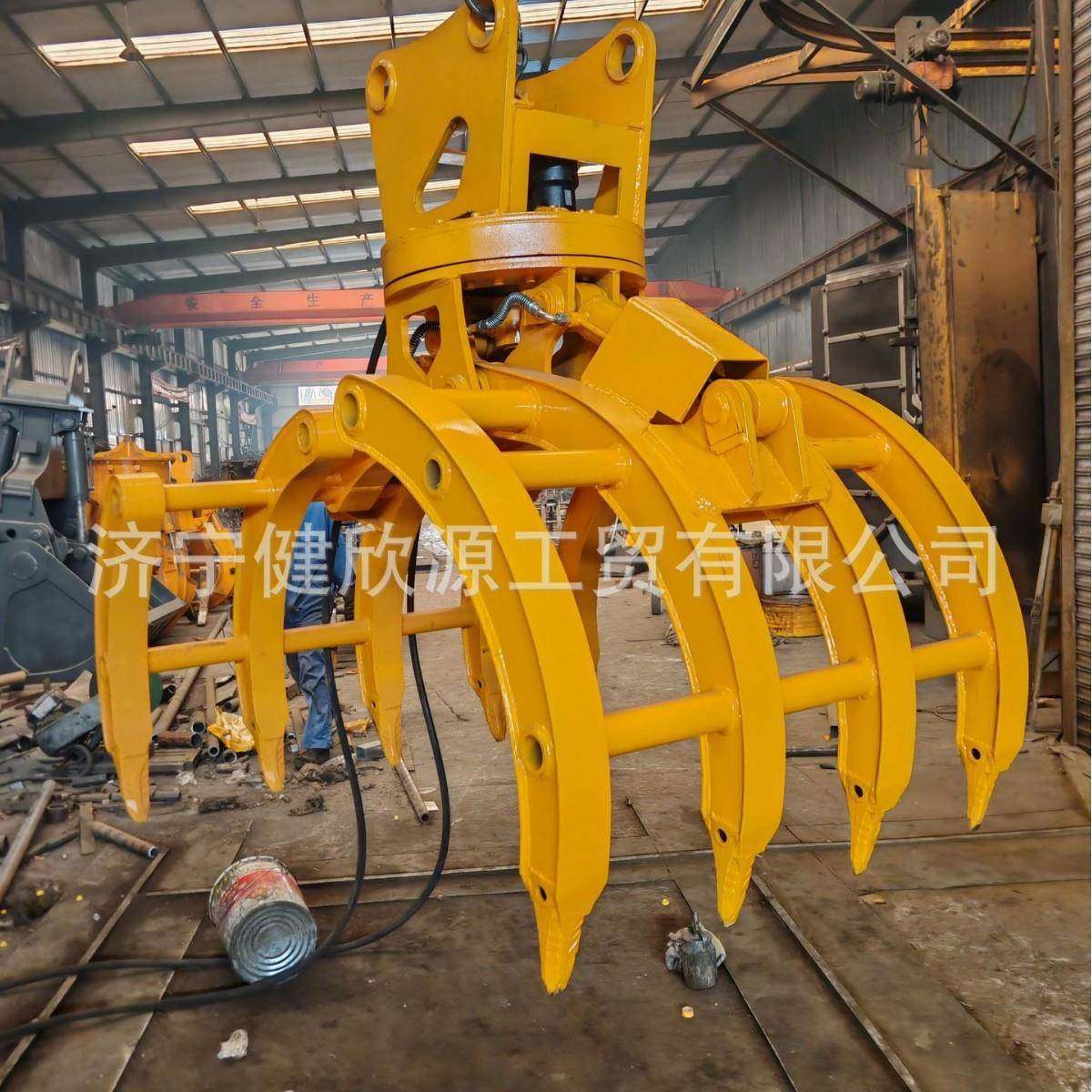 行车夹木器多功能抓草捆棉花甘蔗小型旋转机械设备挖机液压抓木机,淘宝优惠券,粉丝福利购,淘宝优惠卷