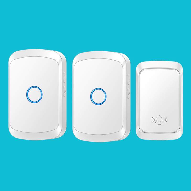 卡佳斯智能防水自发电门铃无线家用远距离一拖二穿墙电子闪光门铃,淘宝优惠券,粉丝福利购,淘宝优惠卷