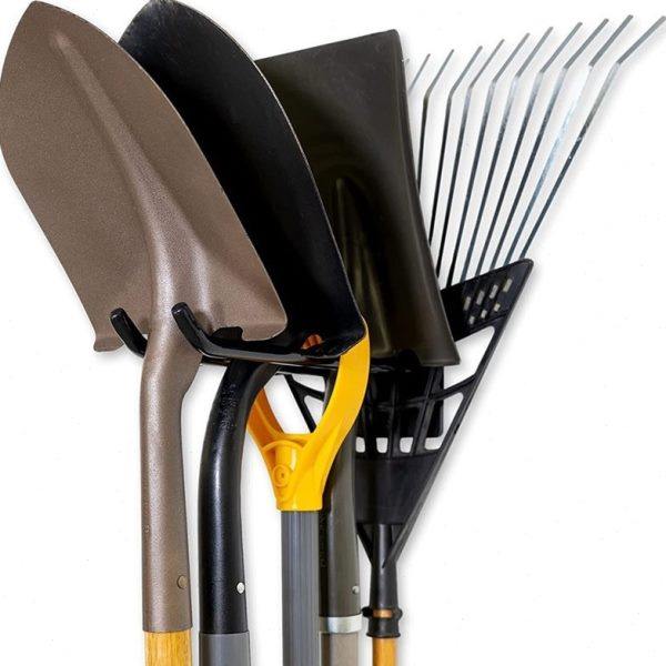 园林农用工具摆放架锹镐壁挂式铁质墙上铲耙子扫帚软管铁锹收纳架,淘宝优惠券,粉丝福利购,淘宝优惠卷