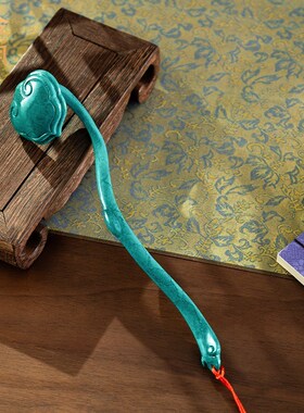 铜金岁月吉祥如意黄铜手把件铜器家居装饰手工桌面书房博古架摆设