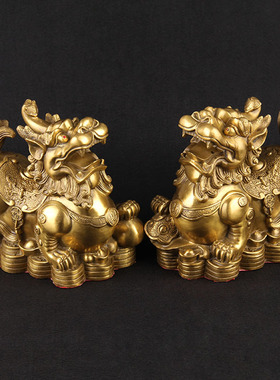 铜貔貅摆件貔貅开运招財客厅店铺家居办公室