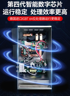 猛世商用电磁炉双头电磁大锅灶  酒店学校食堂大功率15kw+25kw