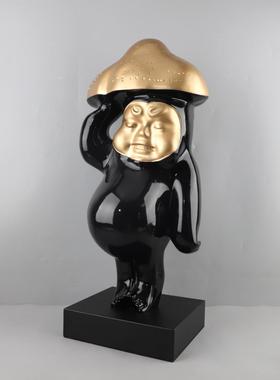 现代简厅约树脂抽象人物饰艺术1487雕塑装摆客玄关样板间售楼件处