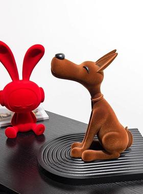 约现植绒卡代摆件创意轻奢动物公仔工艺品客厅儿通童房玄关IZR简