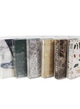 现代极简轻奢克饰力大理电石书本摆件亚客厅书房视柜样板02044房