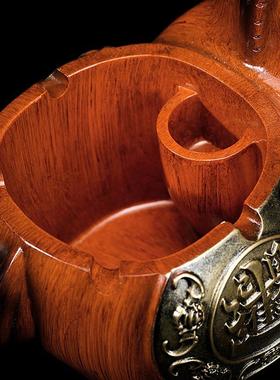 新办中式复古马上有钱烟灰缸带盖防飞灰烟缸用厅家高档客UFL公室