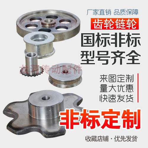 齿轮链轮定做加工改孔键槽配套齿条双排链轮链条定制传动配件大 - 图2