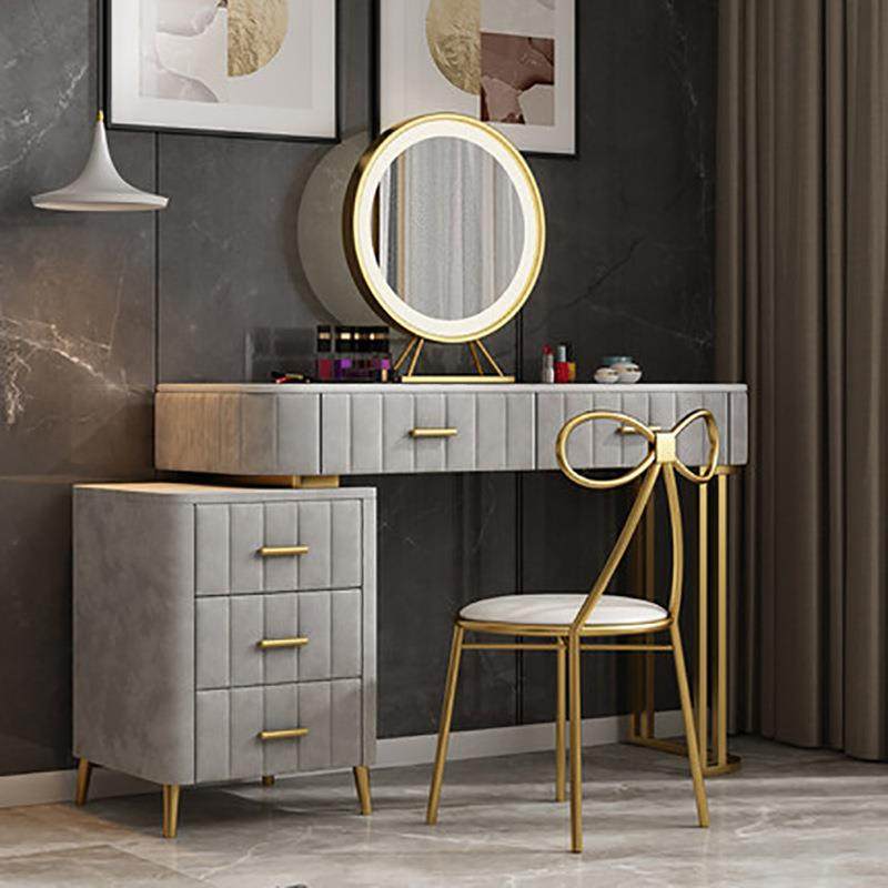 北欧风大理石梳妆桌椅套装卧室铁艺梳妆台小户型简约网红化妆台,淘宝优惠券,粉丝福利购,淘宝优惠卷